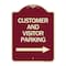 Signmission Customer and Visitor Parking W/ Right Arrow Heavy-Gauge Aluminum Sign, 24" x 18", BU-1824-24215 A-DES-BU-1824-24215 - alternate 1